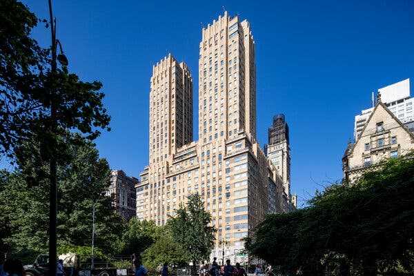 The Majestic is a residential building with two towers facing Central Park.